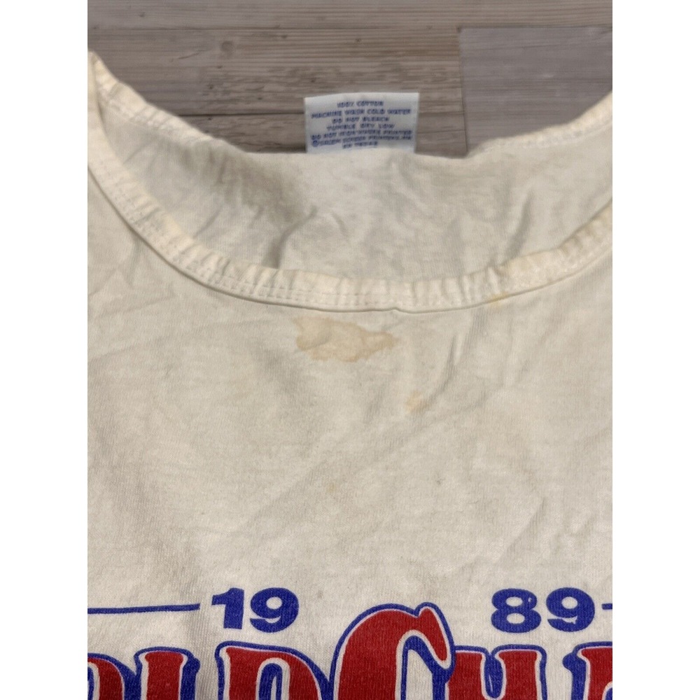 Detroit Pistons Vintage 1989 World Champs Bad Boys Caricature T-Shirt XL Tank - Picture 5 of 9